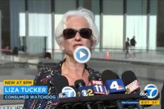 Liza Tucker speaks at DWP press conference.