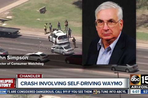 John Simpson, Privacy and Technology Project Director of Consumer Watchdog, Weighs in on Arizona Crash
