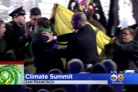 Protestors disrupt climate summit