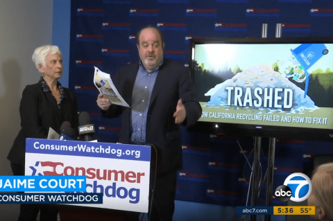 Jamie Court introduces Consumer Watchdog's new report "Trashed," on CA's failing recycling program.
